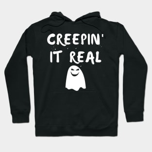 Creepin' It Real. Fun Halloween Costume, Candy Bag Hoodie